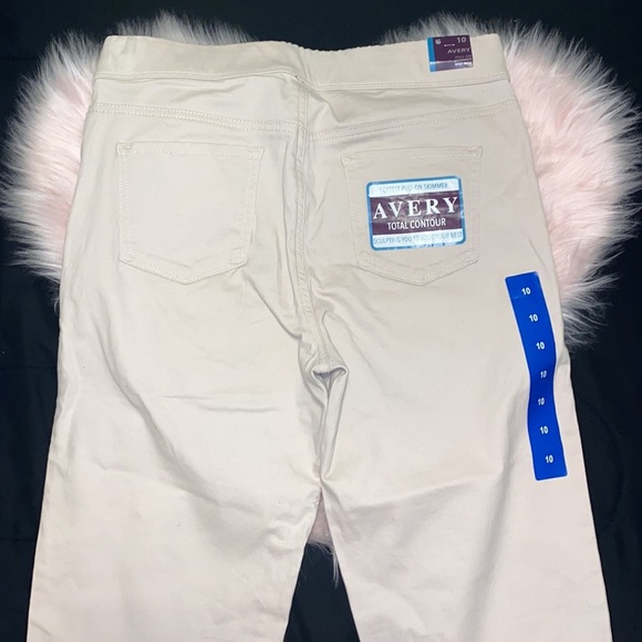 Gloria Vanderbilt Mid rise avery Clam Digger light pink pants women size 10 - Picture 3 of 8